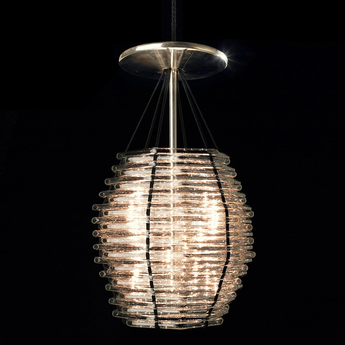 “Basket 14” Chandelier Clear by Marco Dessí
