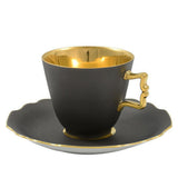 "Belvedere" Coffee Cup & Saucer Yellow & 24K Gold