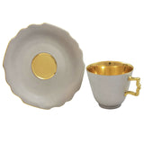 "Belvedere" Coffee Cup & Saucer Forest & 24K Gold