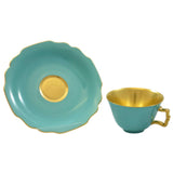 "Belvedere" Mocha / Espresso Cup with Saucer Yellow & Gold