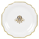 "Belvedere" Dessert / Salad Plate White with 24K Gold Rim