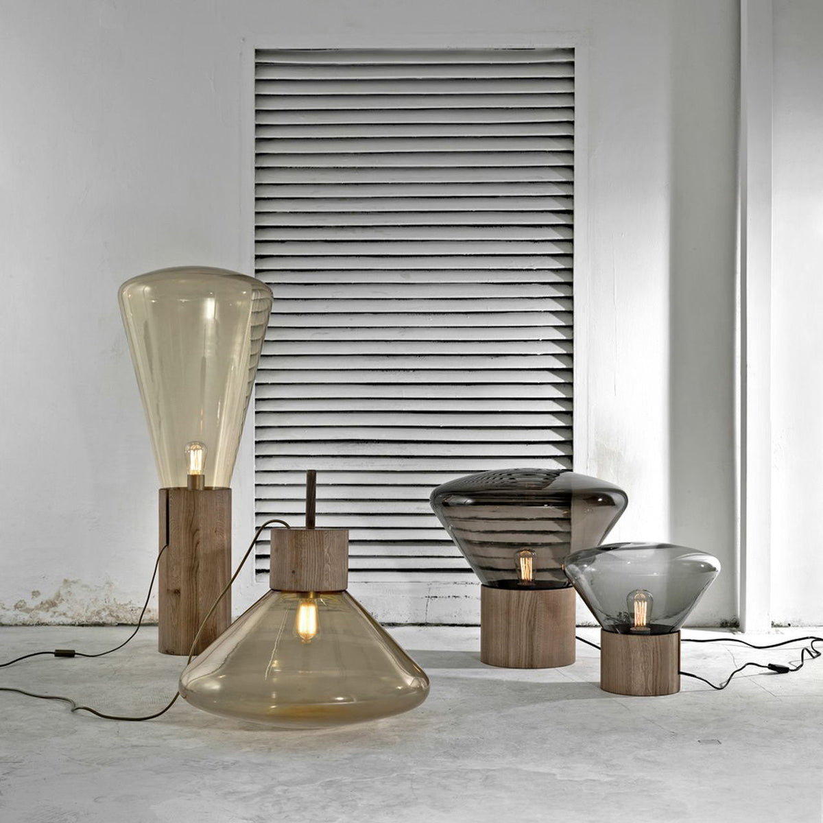 "Muffins" 852 Table Lamp Cognac Transparent by Lucie Koldova & Dan Yeffet