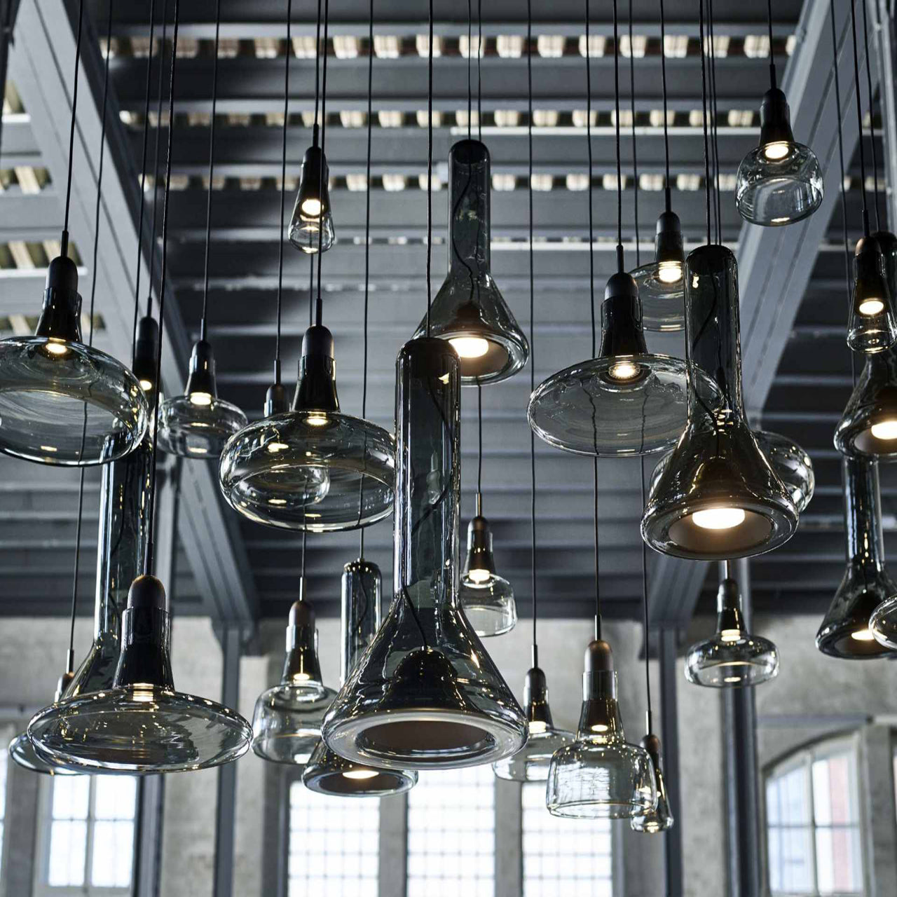 "Shadows" 921 Chandelier in Metal by Lucie Koldova & Dan Yeffet