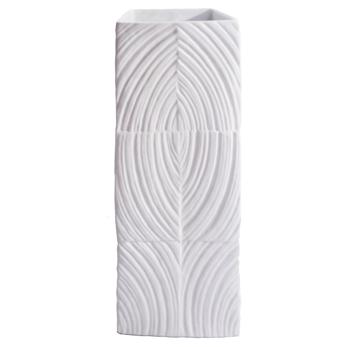 Modernist Square White Bisque Vase by Martin Freyer