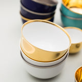 "Schubert" Champagne Bowl Mandarin & Gold by Augarten