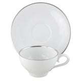 "Ena" Coffee Cup & Saucer with Platinum Rim by Ena Rottenberg