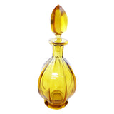 Vintage Amber Art Deco Crystal Decanter