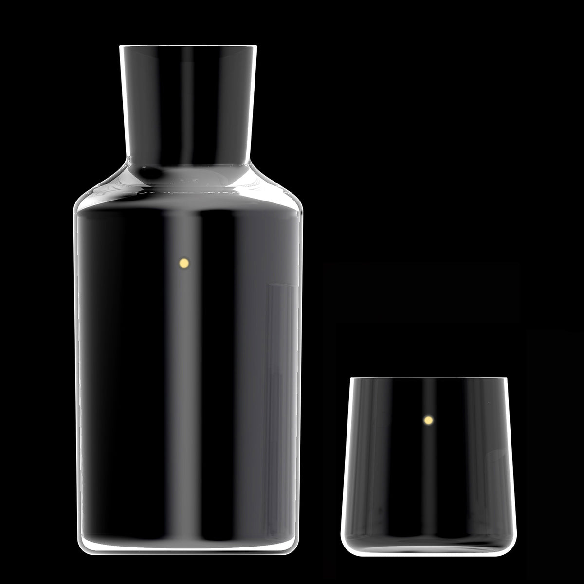 "Fortune" Set No. 283 Wine Tumbler with Gold Dot by Mark Braun