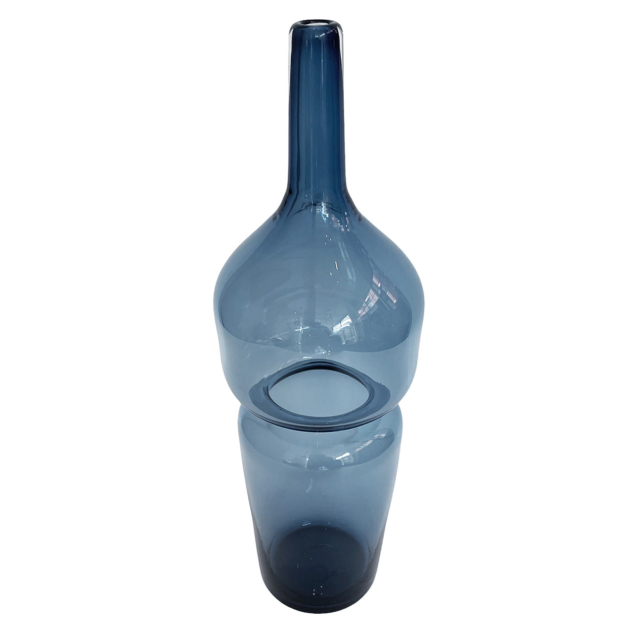 XL "Groove Bottle" Vase in steel blue by Furthur Design