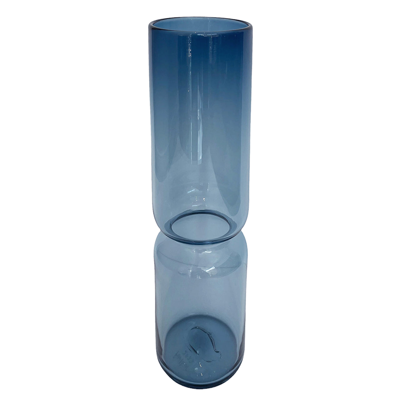 "Groove" Cylinder Large Vase in dark steel blue by Furthur Design