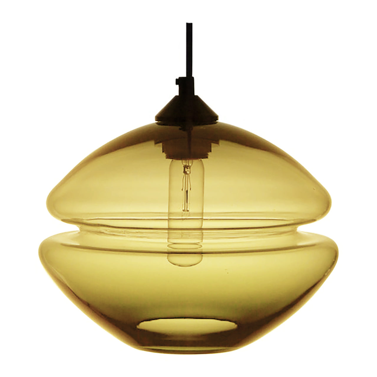 "Groove Low Orb" Blue Pendant Light by Furthur Design