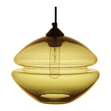 "Groove Low Orb" Blue Pendant Light by Furthur Design