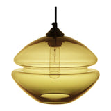 "Groove Low Orb" Amber Pendant Light by Furthur Design