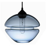 "Groove Low Orb" Blue Pendant Light by Furthur Design
