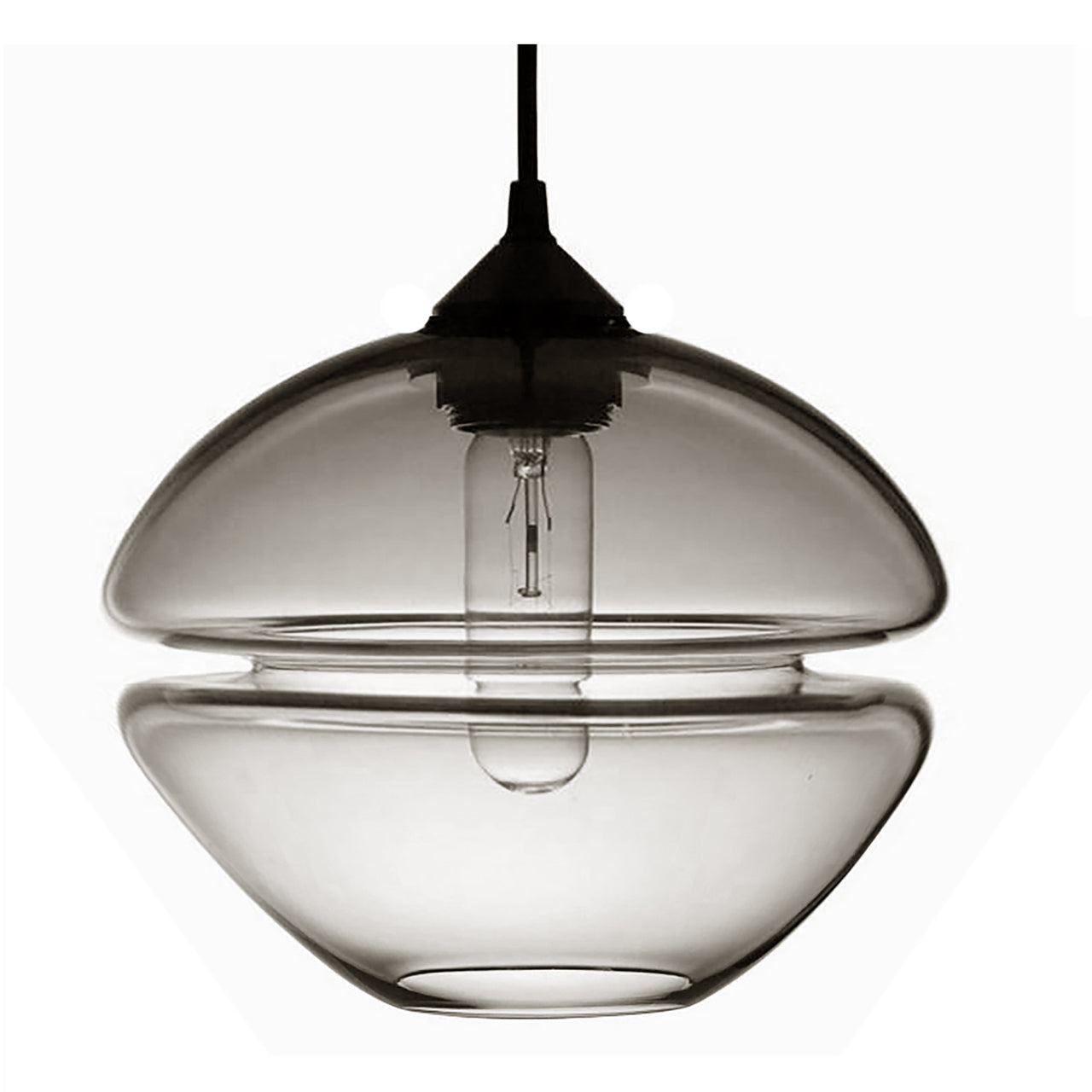 "Groove Low Orb" Blue Pendant Light by Furthur Design