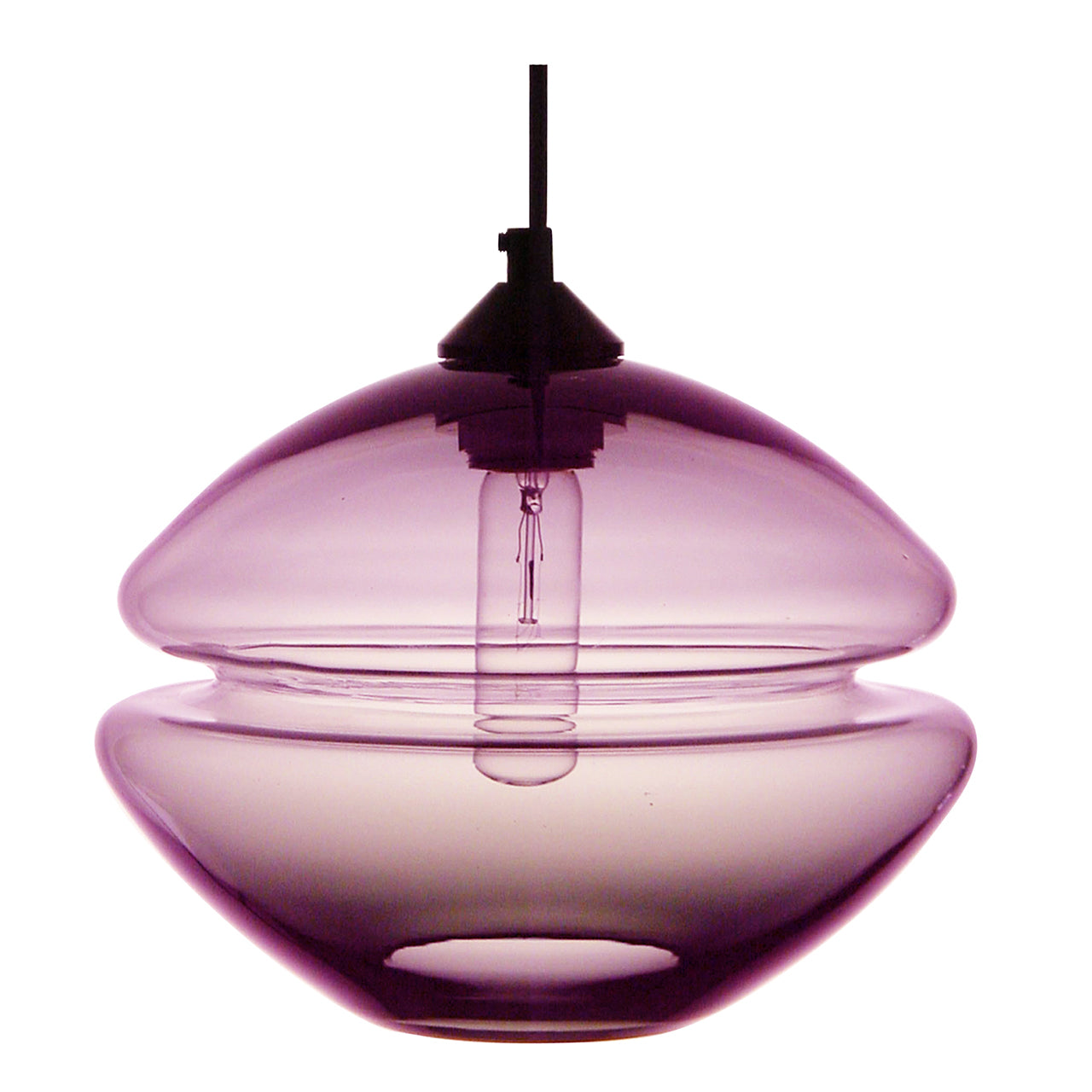 "Groove Low Orb" Blue Pendant Light by Furthur Design