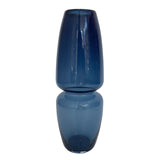 "Groove" Pod Small Vase in dark steel blue by Furthur Design