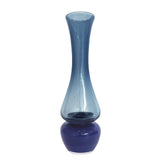 Small "Groove Curve" Vase in Steel Blue & Midnight Blue Opal by Furthur Design