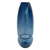 "Groove" Teardrop Large Vase in dark steel blue by Furthur Design