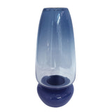 Medium "Groove Teardrop" Vase in Steel blue & Midnight Blue Opal by Furthur Design