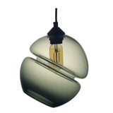 "Groove Orb Tilt" Smoke Pendant Light by Furthur Design