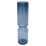 "Groove" Cylinder XL Vase in steel blue by Furthur Design