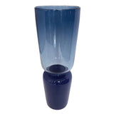 XL "Groove" Flared Cylinder Vase in steel blue & opal by Furthur Design