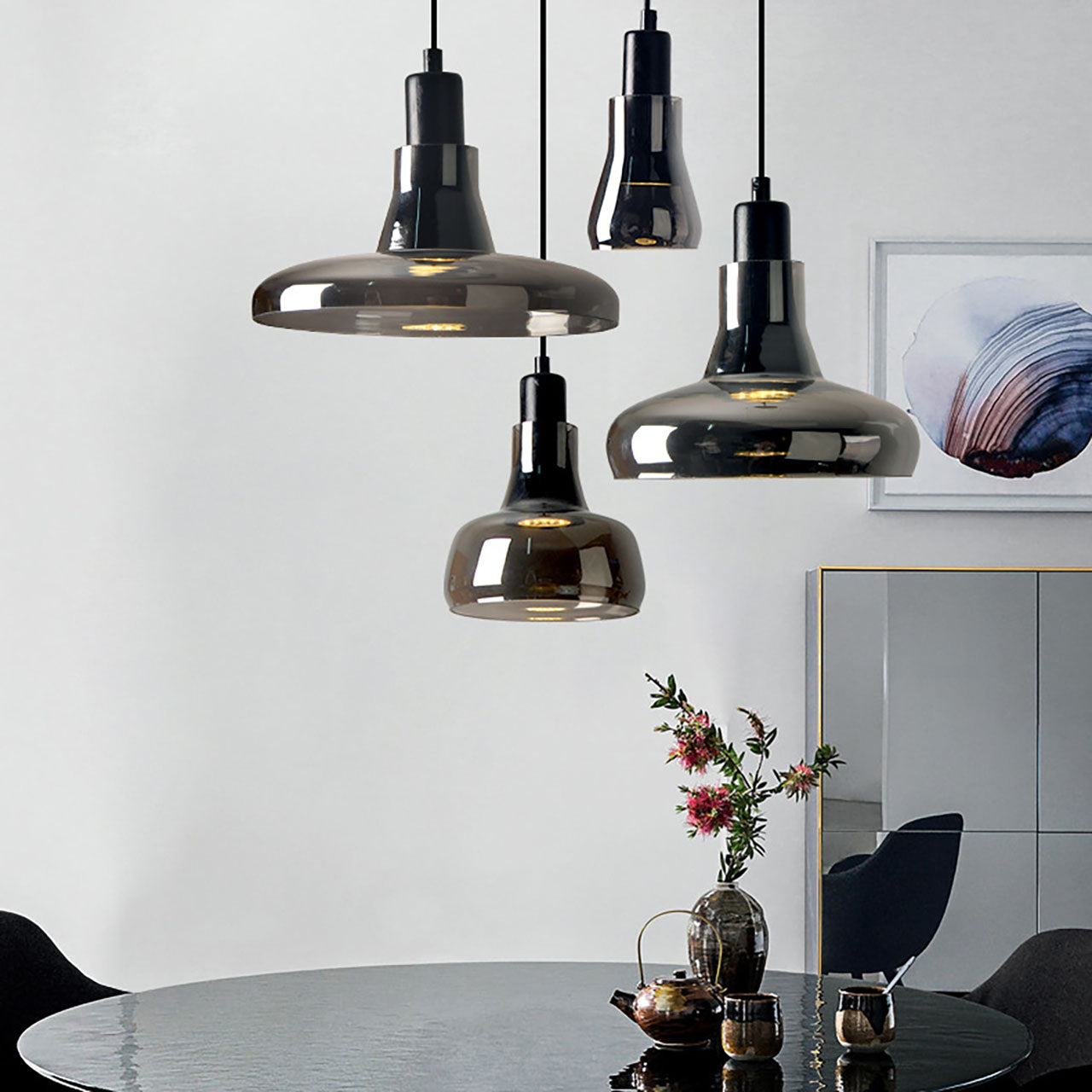 "Shadows" 1000 Chandelier in Metal by Lucie Koldova & Dan Yeffet