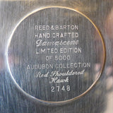 "Damascene" Audubon Red Shouldered Hawk Plate