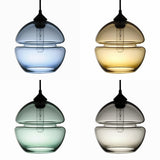 "Groove Orb" Blue Pendant Light by Furthur Design