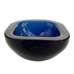 Blue Murano Glass Bowl by Gino Cenedese