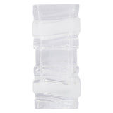 Modernist Square Cut Crystal Vase