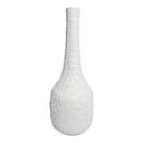 Modernist White Bisque Porcelain Vase with Crocodile Texture