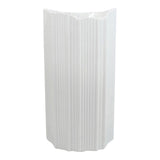 XL Modernist White Ribbed Bisque Vase by Manfred Frey