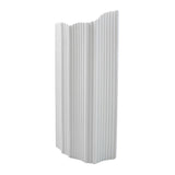 XL Modernist White Ribbed Bisque Vase by Manfred Frey