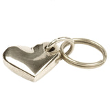 Pair of "Heart" #5600 Keyrings in Nickel by Carl Auböck