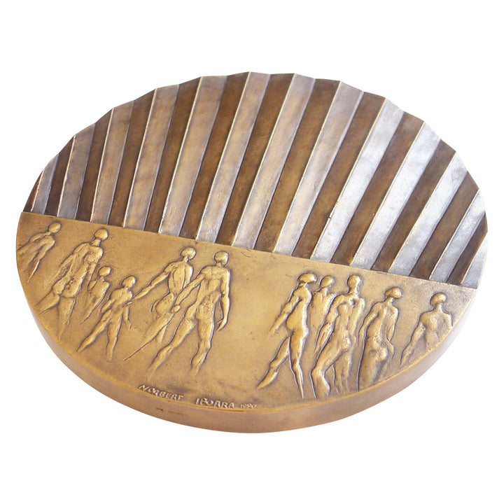 Modernist French Bronze Plaque