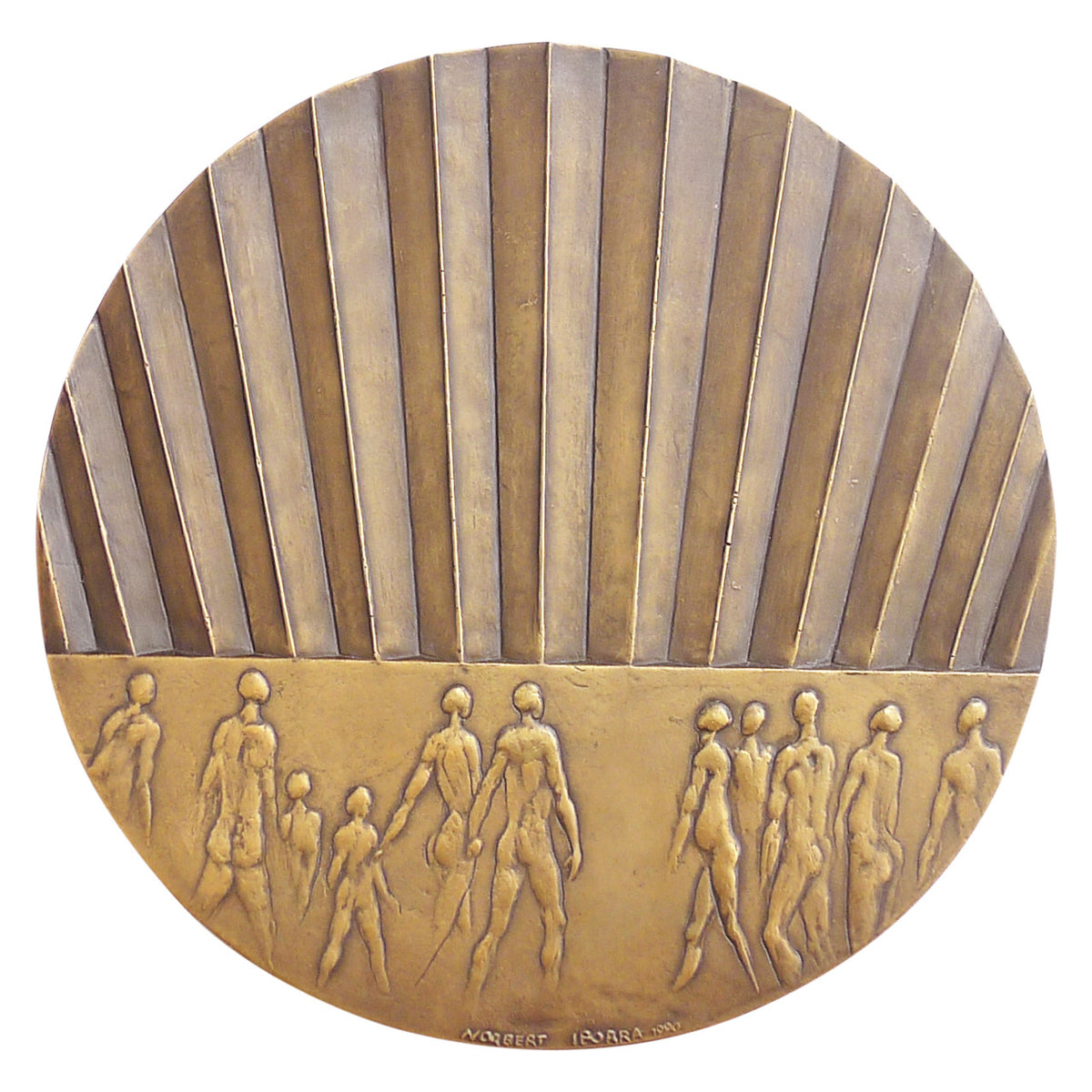 Modernist French Bronze Plaque