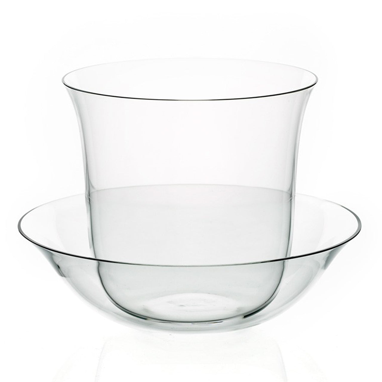 "Lily" Crystal Tea/Coffee Cup & Saucer With Gilded Saucer by KIM+HEEP