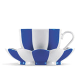 "Melon” Mocha Cup with Saucer by Josef Hoffmann Blue