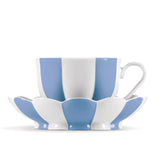 "Melon” Mocha Cup with Saucer by Josef Hoffmann Blue