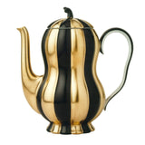 "Melon” Mocca Pot by Josef Hoffmann Black & Gold