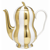 "Melon” Mocca Pot by Josef Hoffmann Gold