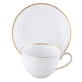 "Opus" Cup & Saucer with Gold Rim