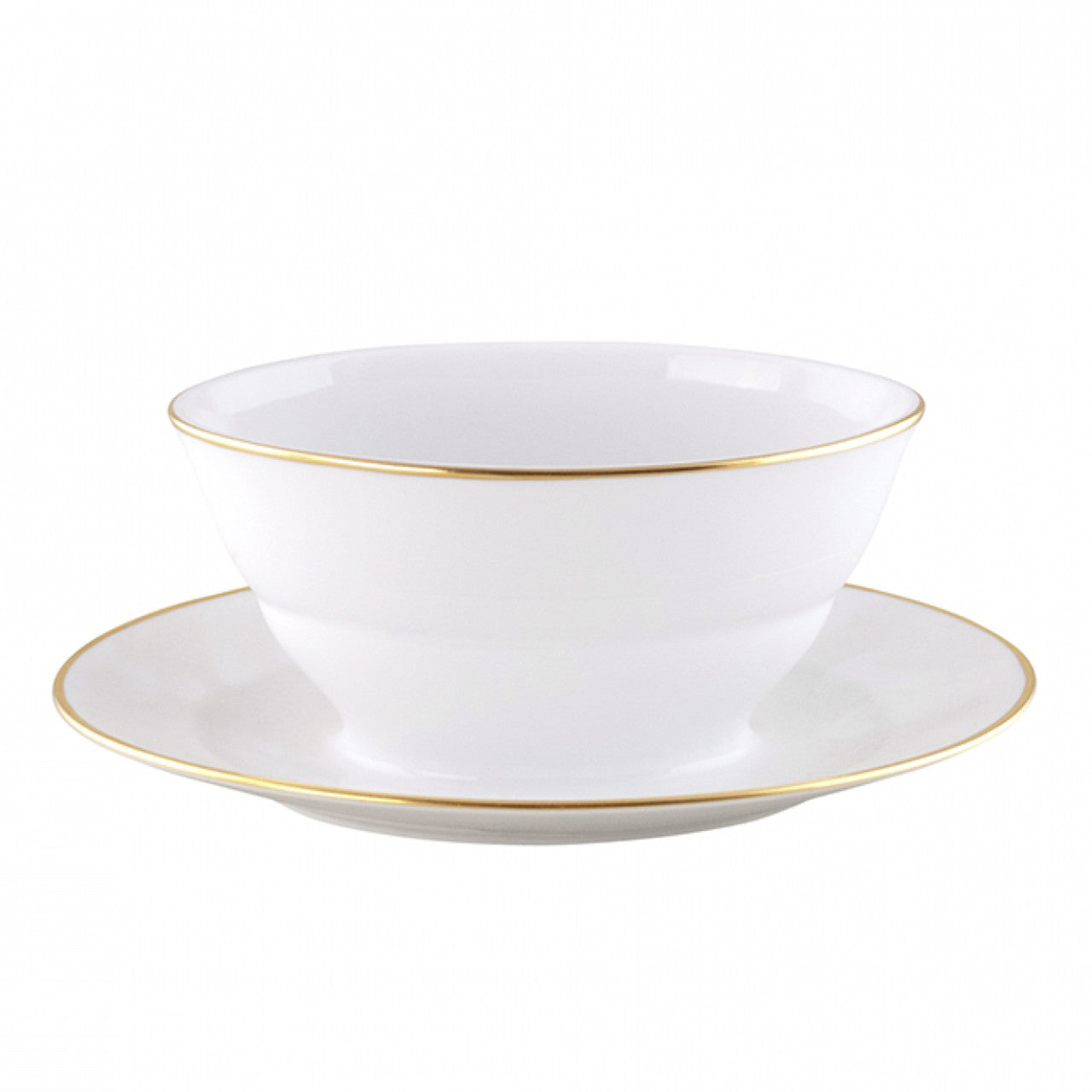 "Opus" Sauce Boat with Gold Rim