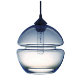 "Groove Orb" Blue Pendant Light by Furthur Design