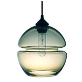 "Groove Orb" Amber Pendant Light by Furthur Design