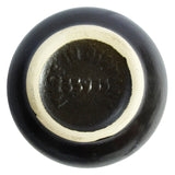 Red German Modernist Vase with Black Lava Glaze