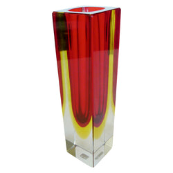 Sommerso Glass Vase Attributed to Flavio Poli