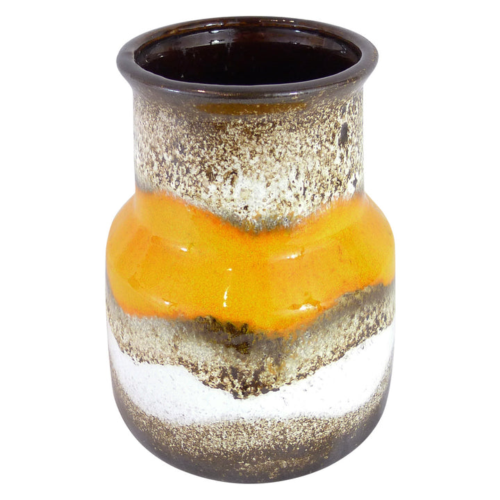 German Modernist Vase with Lava Flow Glaze